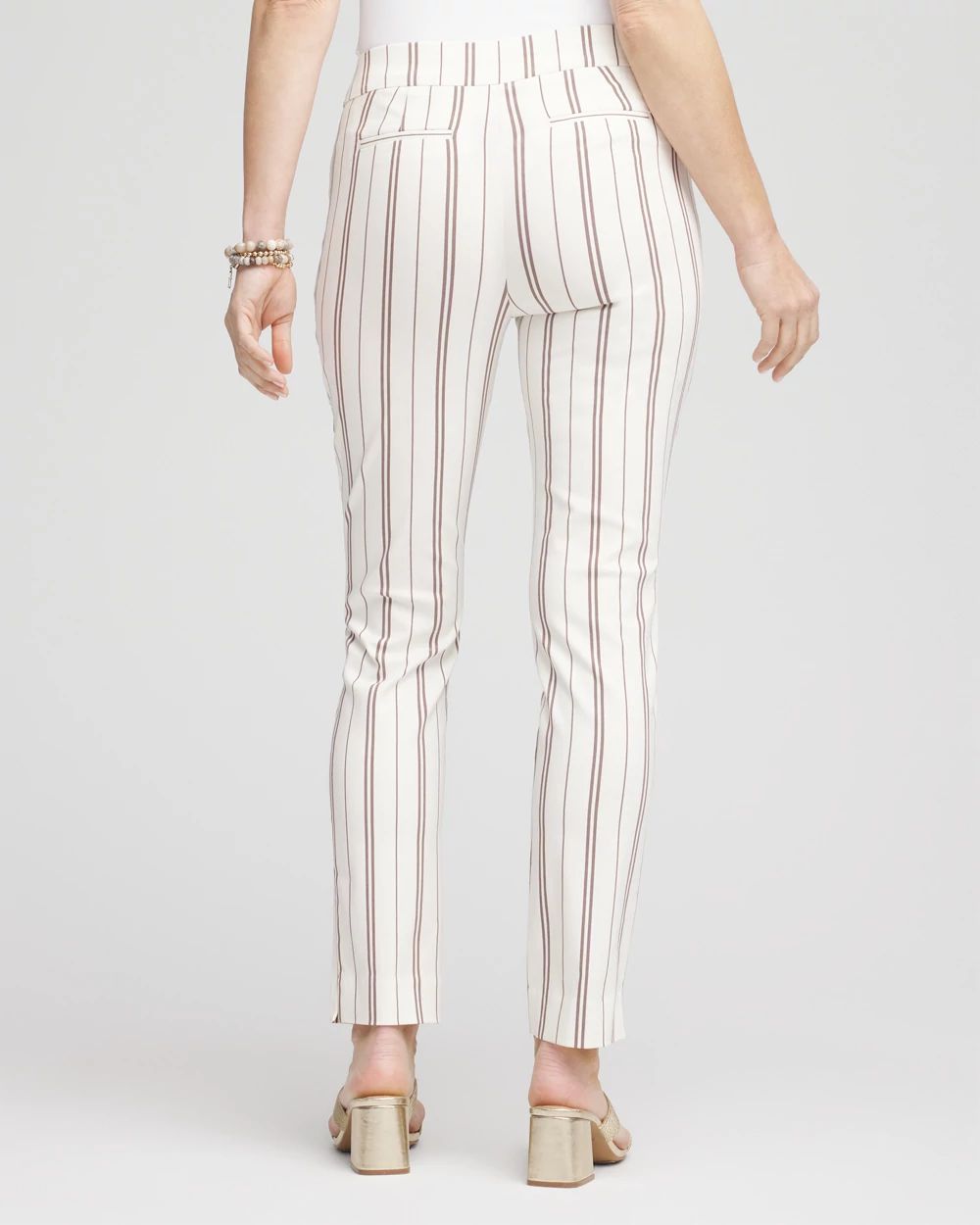 Petite Brigitte™ Striped Ankle Pants click to view larger image.