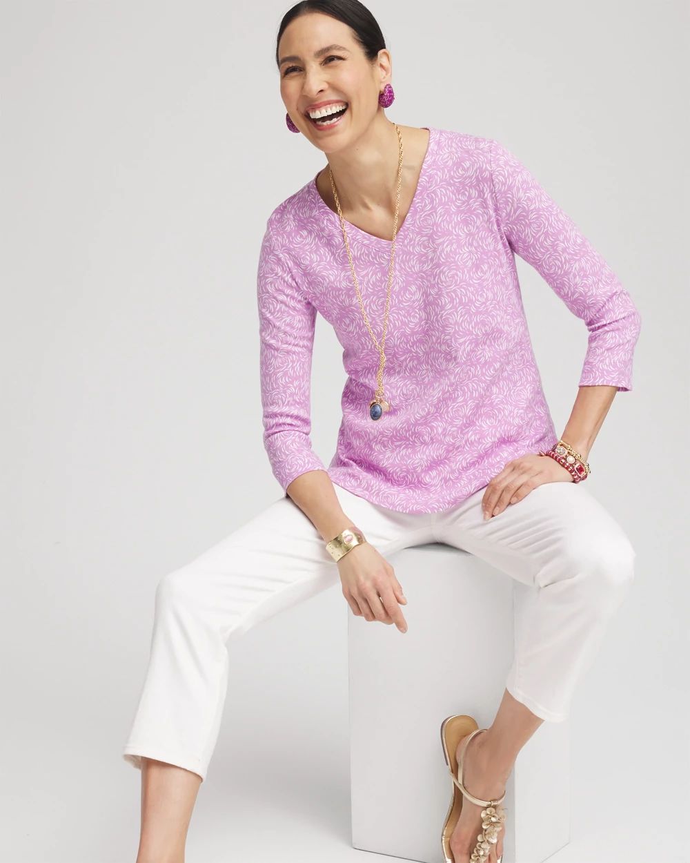 Pima 3/4 Sleeve Everyday Tee