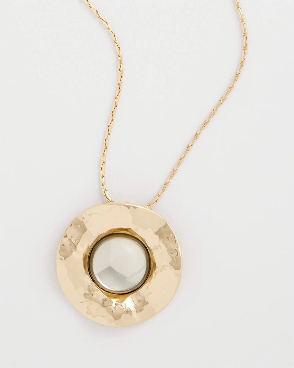 Green Gold Short Pendant Necklace