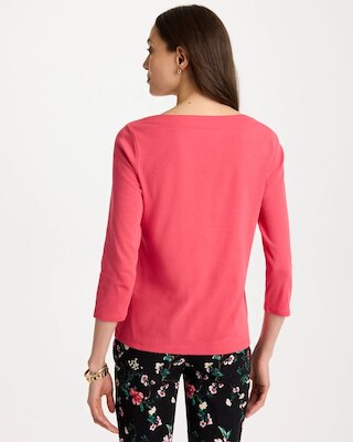 Pima 3/4 Sleeve Tee click to view larger image.