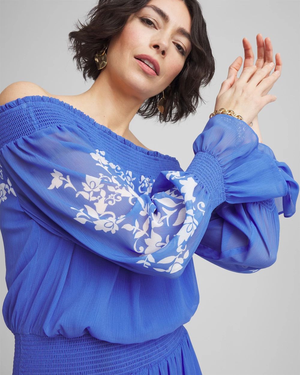 Petite Off-Shoulder Tiered Maxi Dress