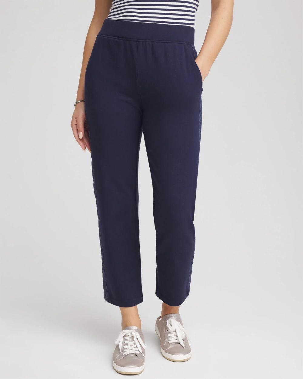 Zenergy® French Terry & Chambray Tapered Pants