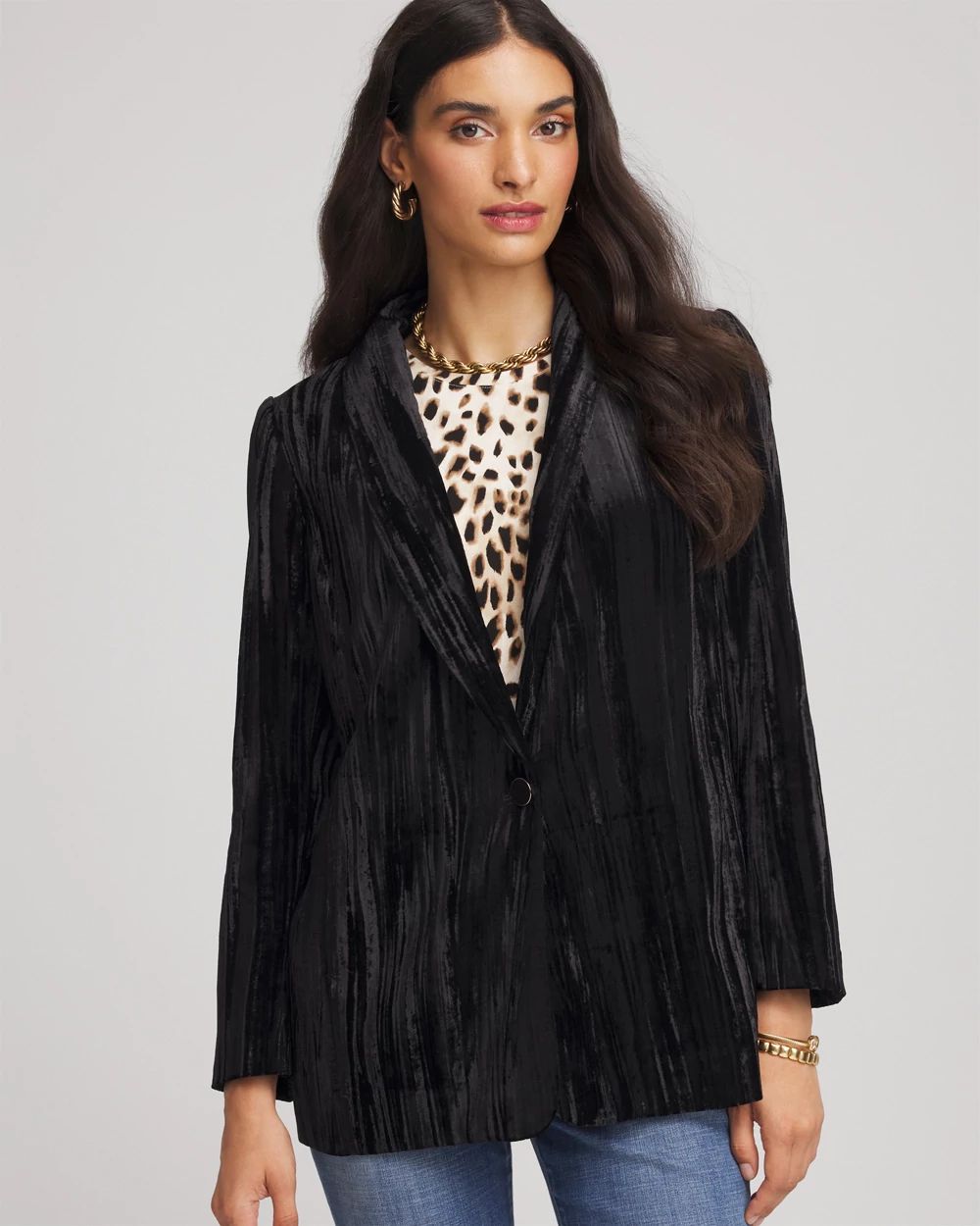 Velvet Shawl Collar Blazer