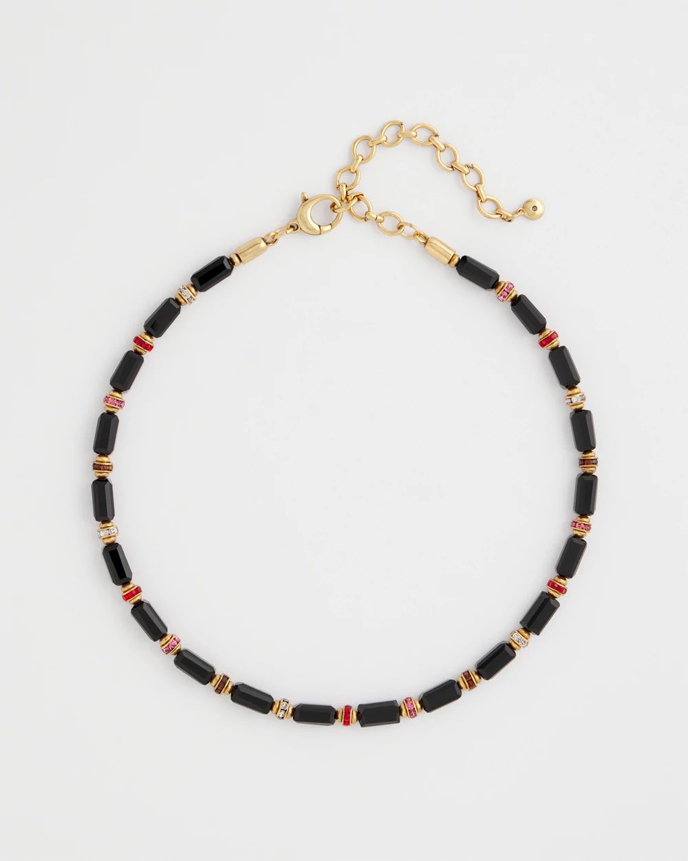 Art Deco Bar Bead Short Necklace