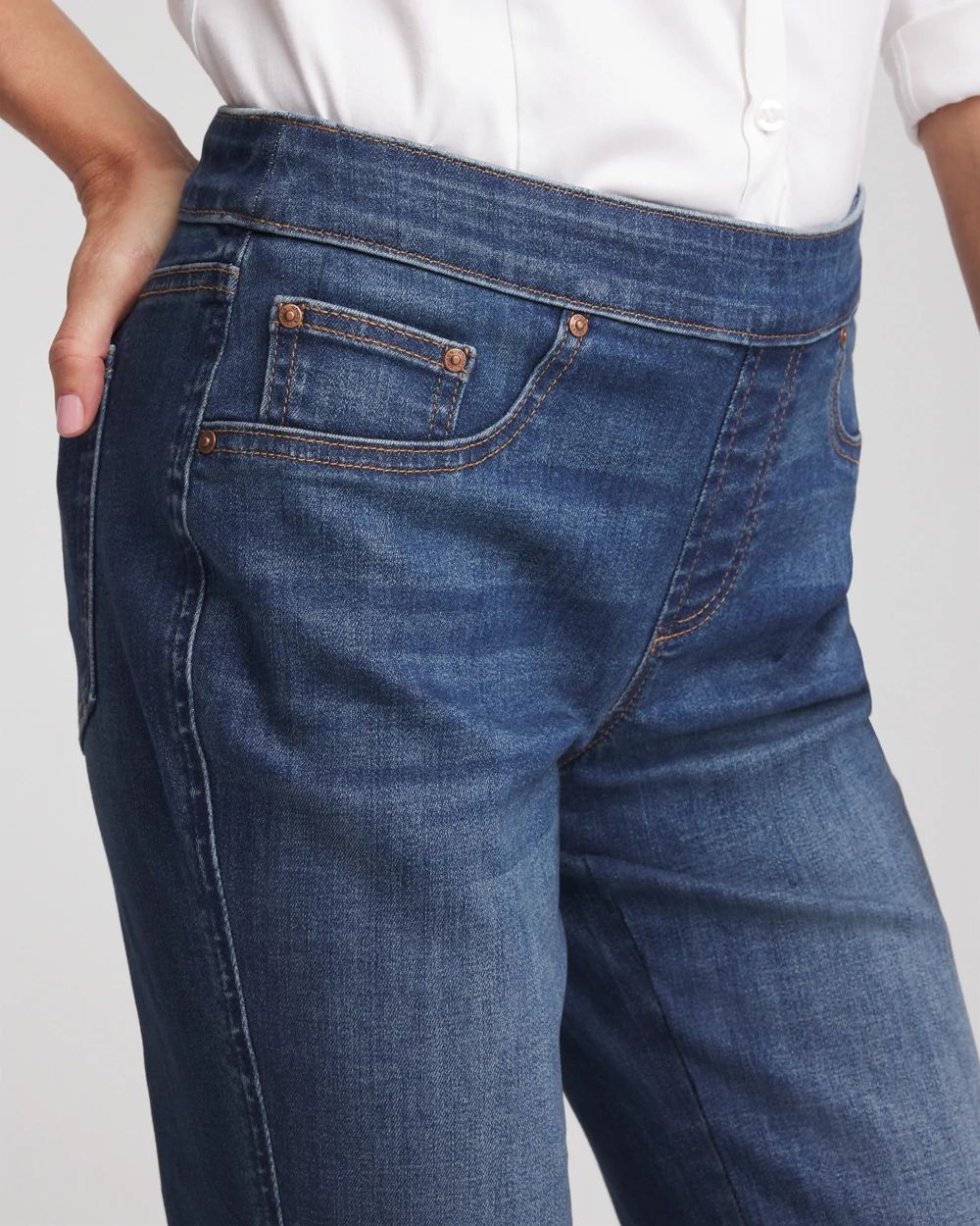 Pull-On Slim Bootcut Jeggings click to view larger image.