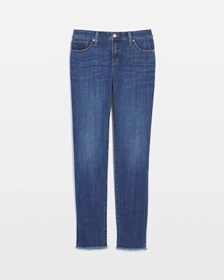 Girlfriend Slim Frayed Ankle Jeans click to view larger image.