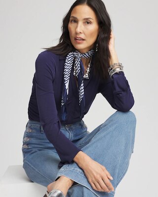 Collared Ruched Seam Top click to view larger image.