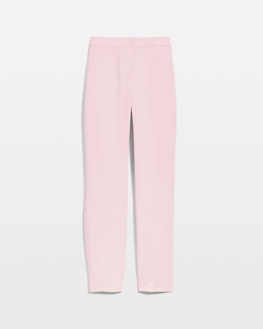 Textured Straight Tapered Ankle Pants