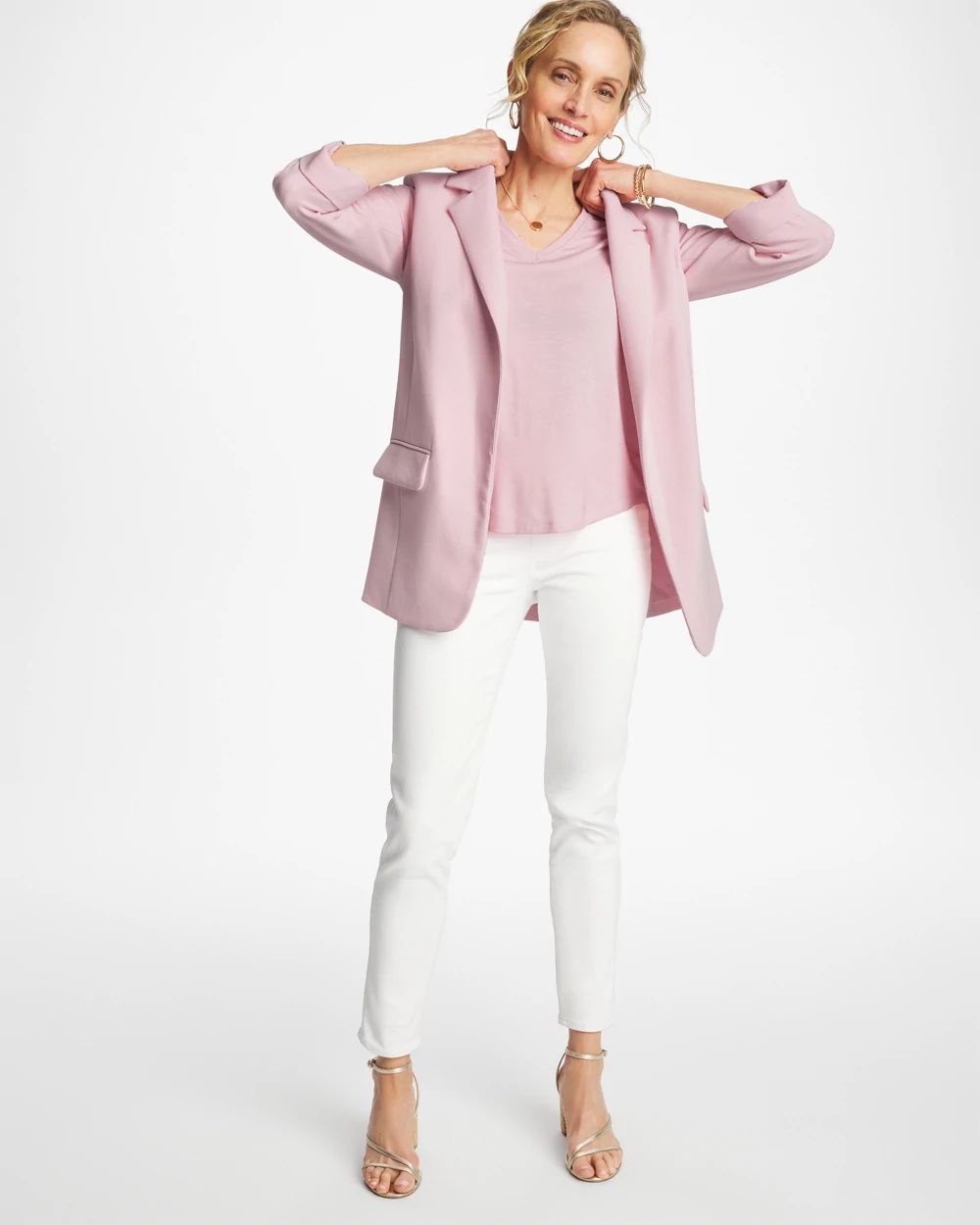 Shirred Elbow Sleeve Tee