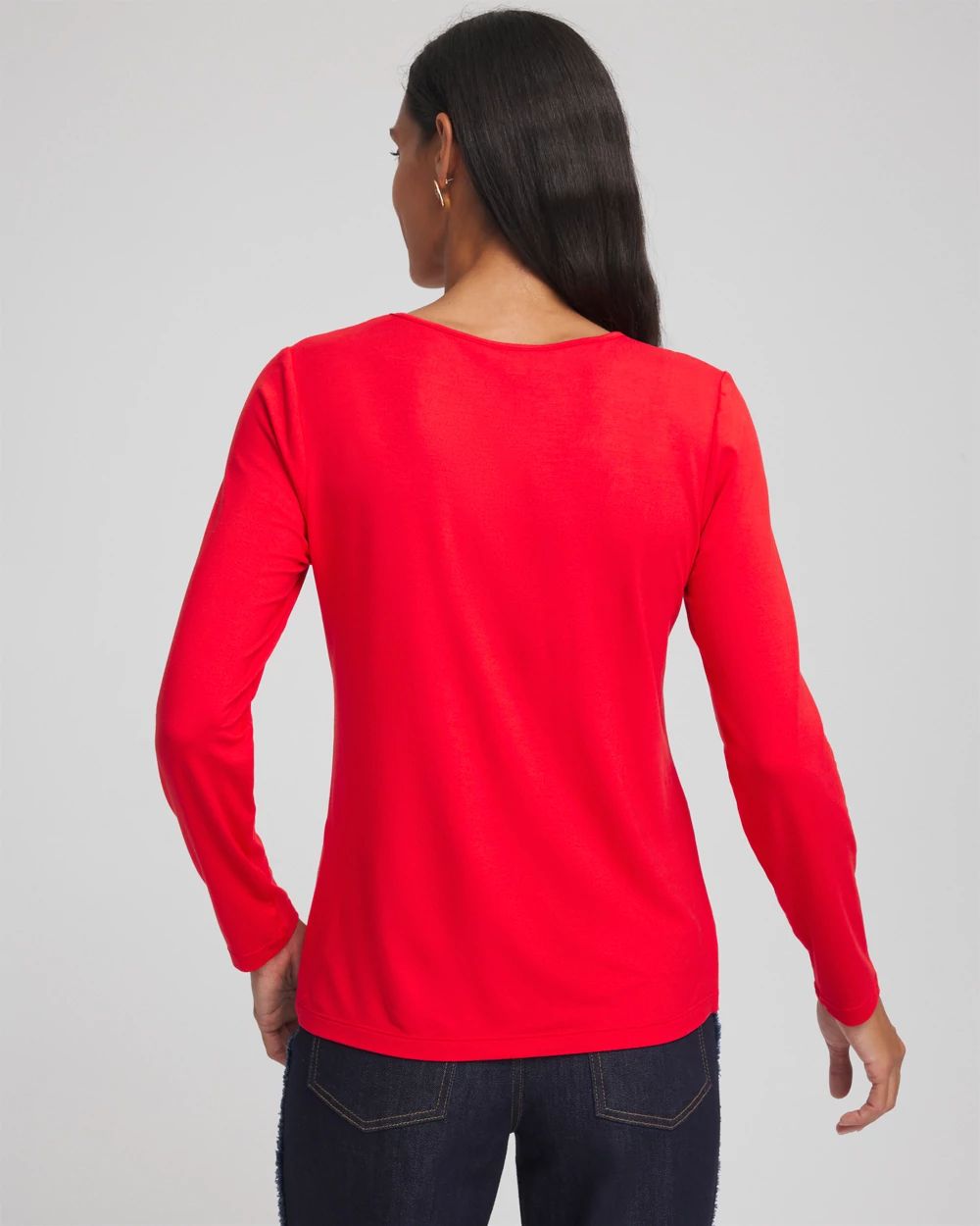 Embellished Heart V-Neck Tee