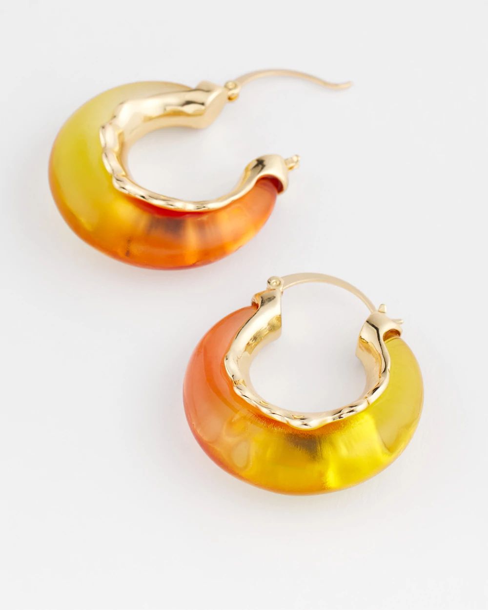 No Droop® Ombré Sunset Hoop Earrings click to view larger image.