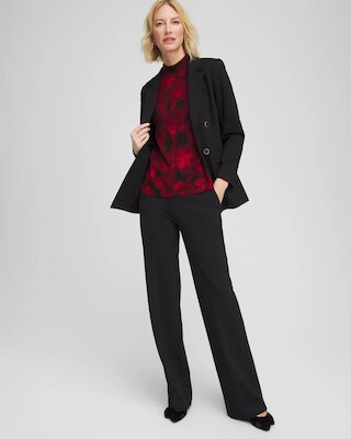 Ella Printed Mockneck Sweater click to view larger image.