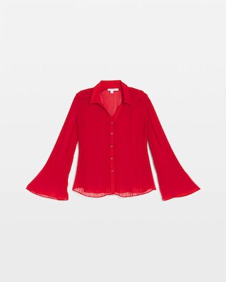 Pleated Georgette Blouse click to view larger image.