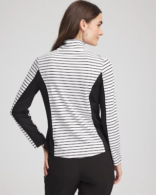 Zenergy® UPF Striped Block Half Zip click to view larger image.