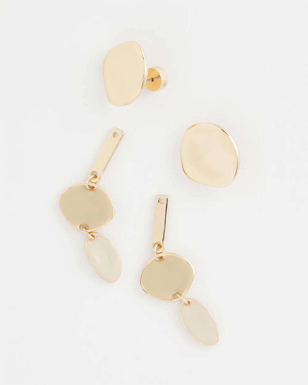 Liner Gold Drop Earrings