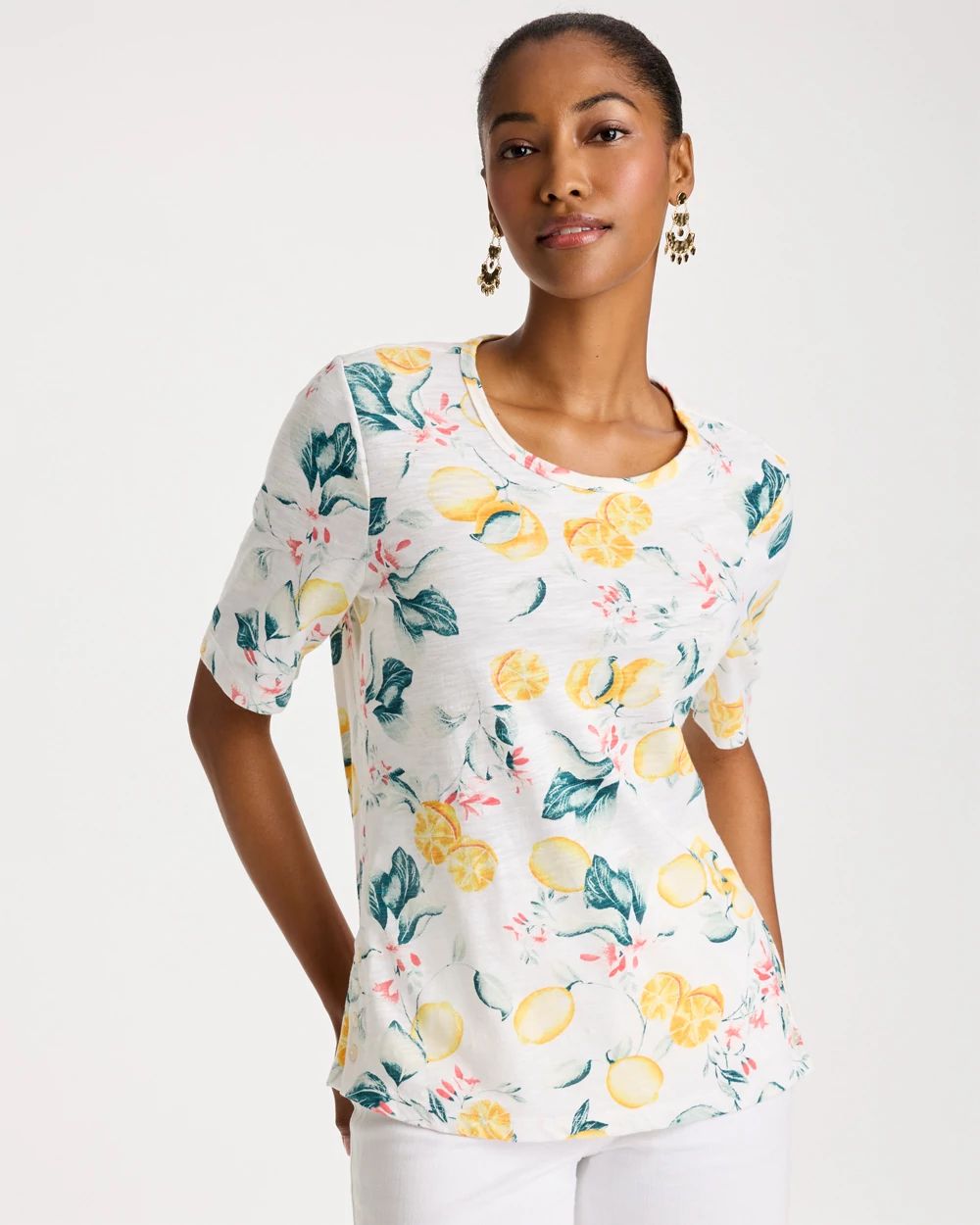 Cotton Slub Printed Tee