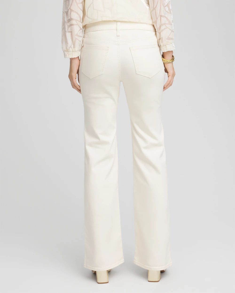 Petite Girlfriend Flared Leg Jeans click to view larger image.