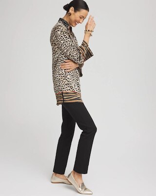 Embellished Mixed Animal Print Kurta Top click to view larger image.