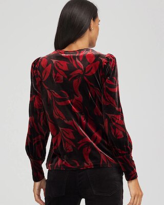 Velvet Rose Banded-Cuff Top click to view larger image.