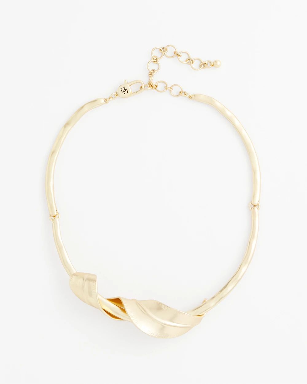 Golden Leafy Collar Necklace