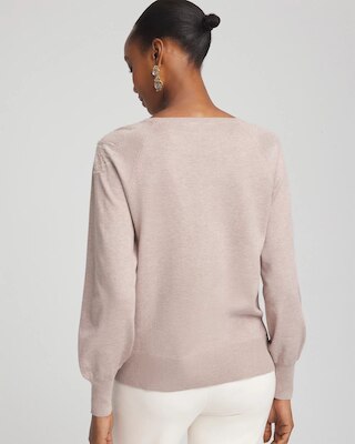 Embroidered Pull-Over Boatneck Sweater click to view larger image.