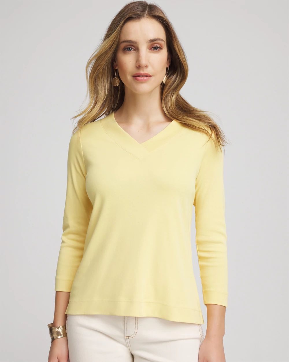 Short Pima 3/4 Sleeve Tee