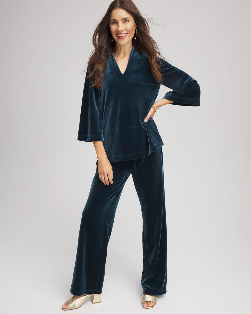 Travelers™ Velvet No Tummy Pants click to view larger image.