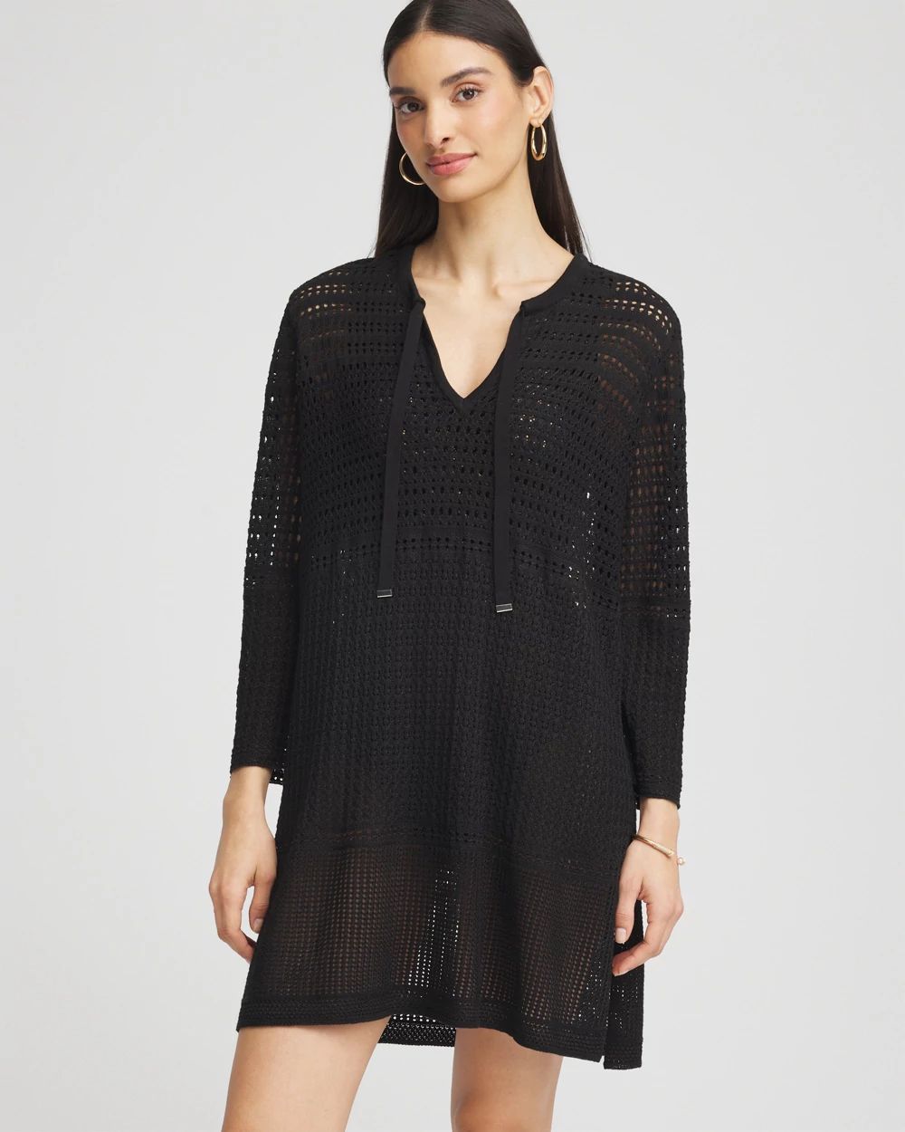 Chico's Tie-Front Beach Swimsuit Cover-Up