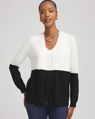 Ella Colorblock Long-Sleeve Cardigan