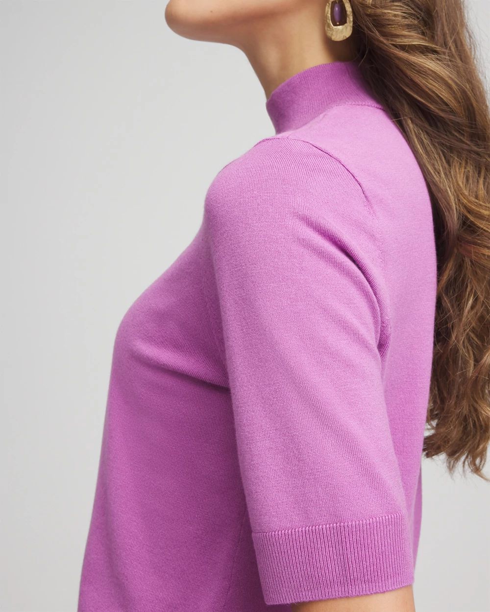 Ella Elbow Sleeve Mockneck Sweater