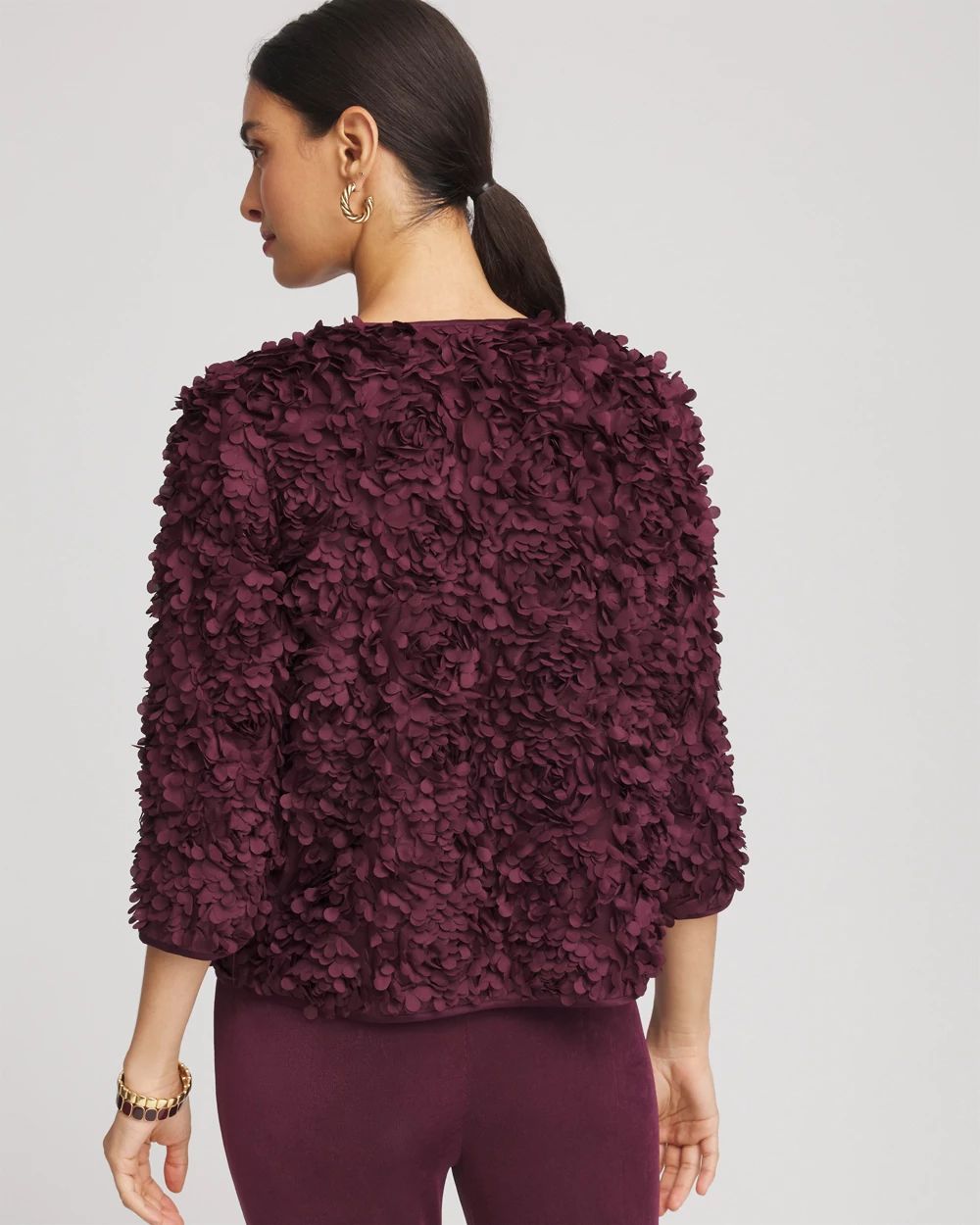 Travelers™ Collection Textured Rosette Jacket click to view larger image.