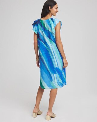 Cotton-Silk Voile Popover Dress click to view larger image.