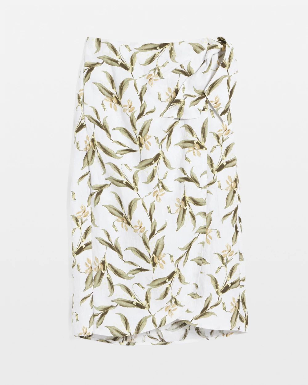 Linen Midi Wrap Skirt click to view larger image.