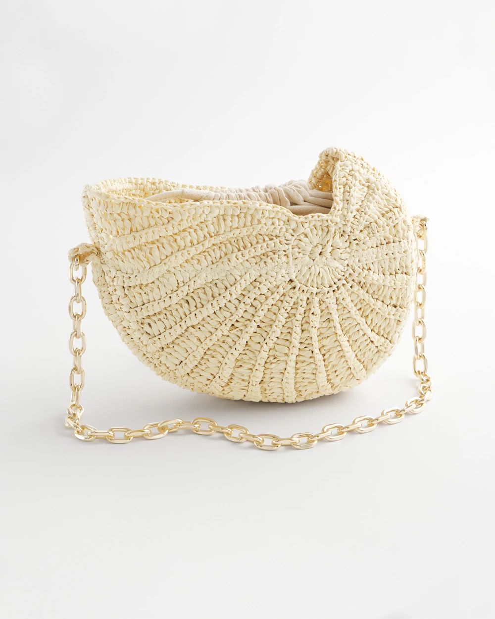 Raffia Crochet Conch Shell Bag