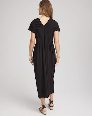 Silk-Twill Popover Midi Dress click to view larger image.