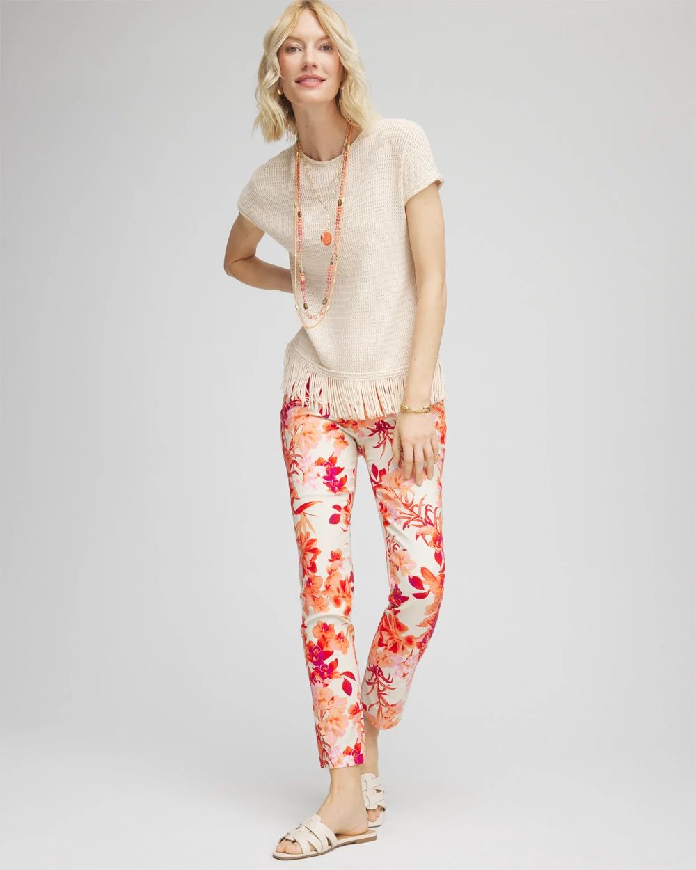 Petite Brigitte™ Slub Ankle Pants