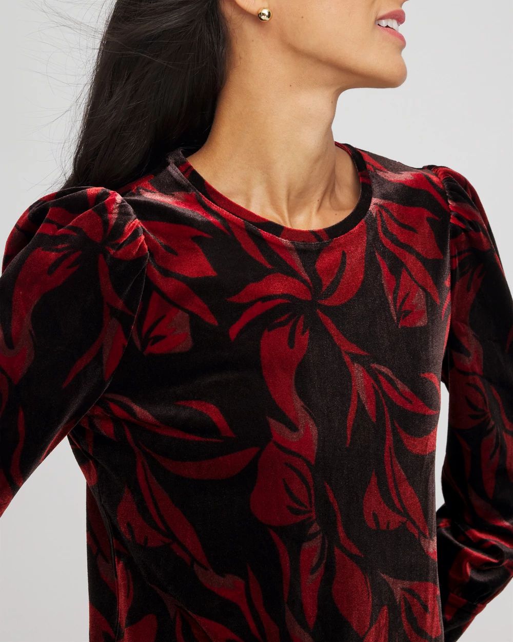 Velvet Rose Banded-Cuff Top click to view larger image.