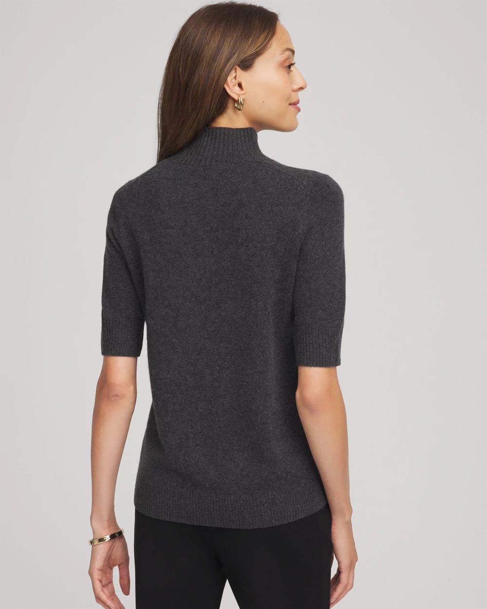 Cashmere Elbow-Sleeve Sweater