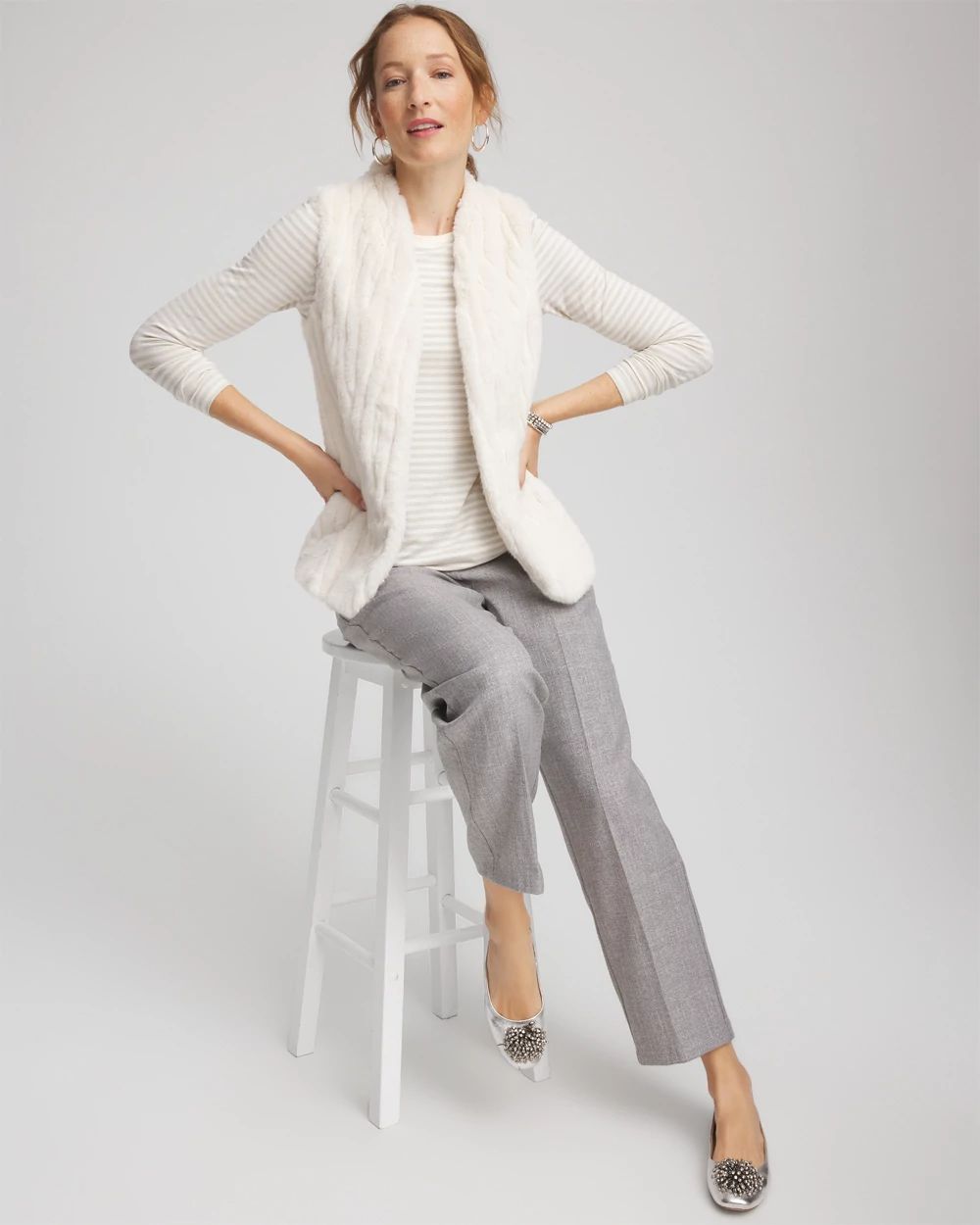 Elongated Faux Fur Vest