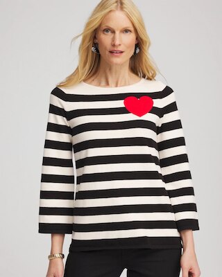 Striped V-Day Pullover click to view larger image.