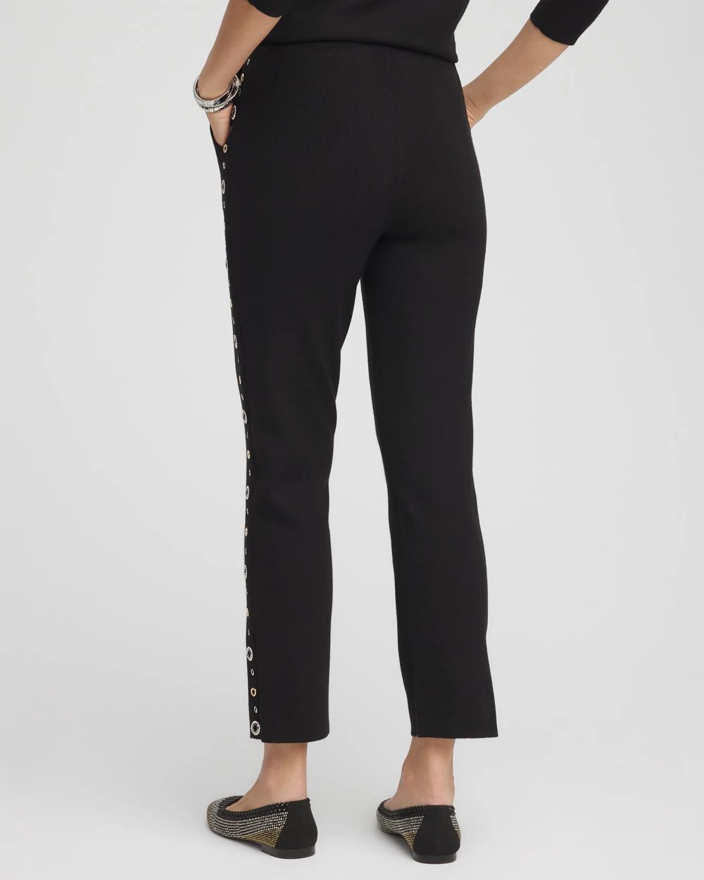 Zenergy® Luxe Cashmere Blend Embellished Ankle Pants