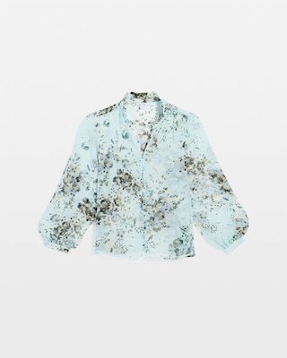 Floral Georgette Peasant Blouse click to view larger image.