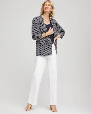 Printed Soft Crepe Blazer click to view larger image.