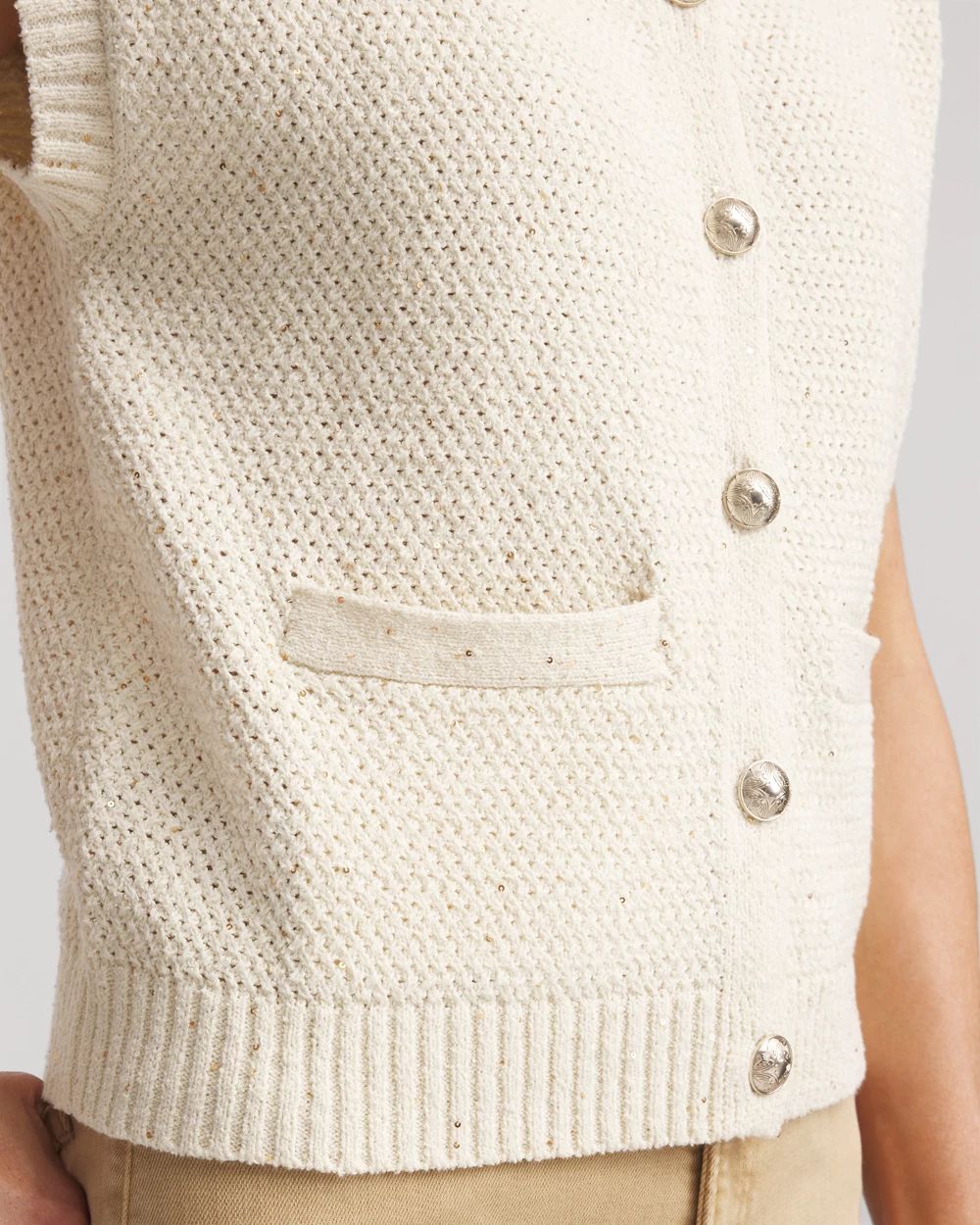 Button-Up Sweater Vest click to view larger image.