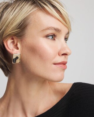 Chico's Originals Animal Square Stud Earrings click to view larger image.