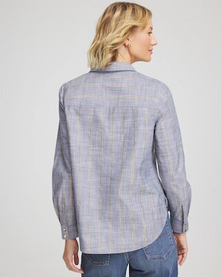 Chambray Striped Soft Popover click to view larger image.