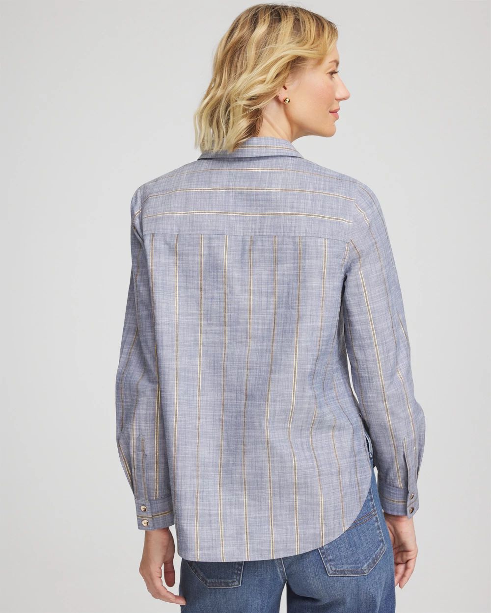 Chambray Striped Soft Popover
