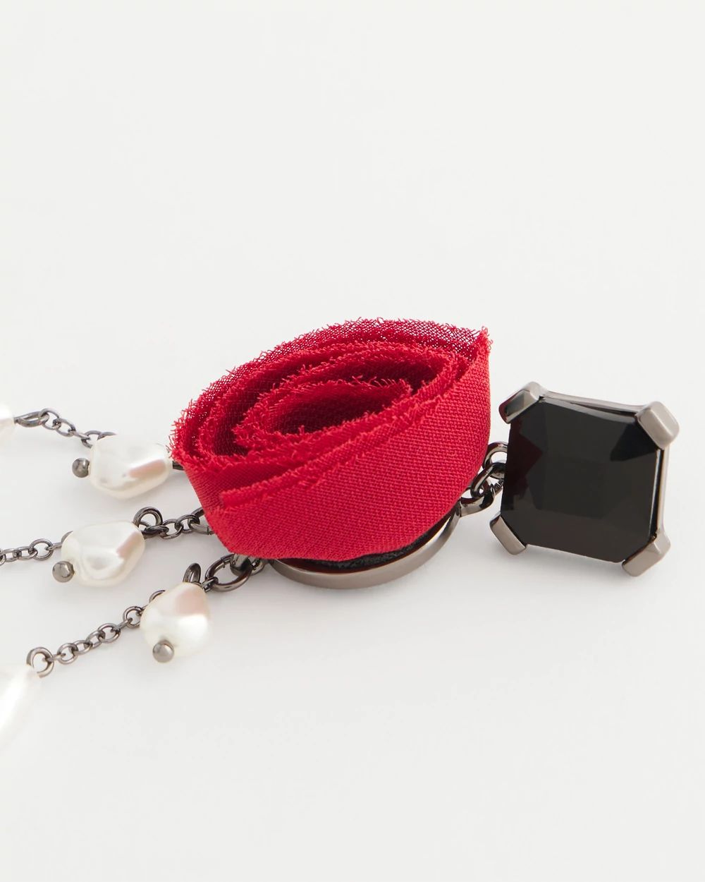 Red Rose Drop Earrings