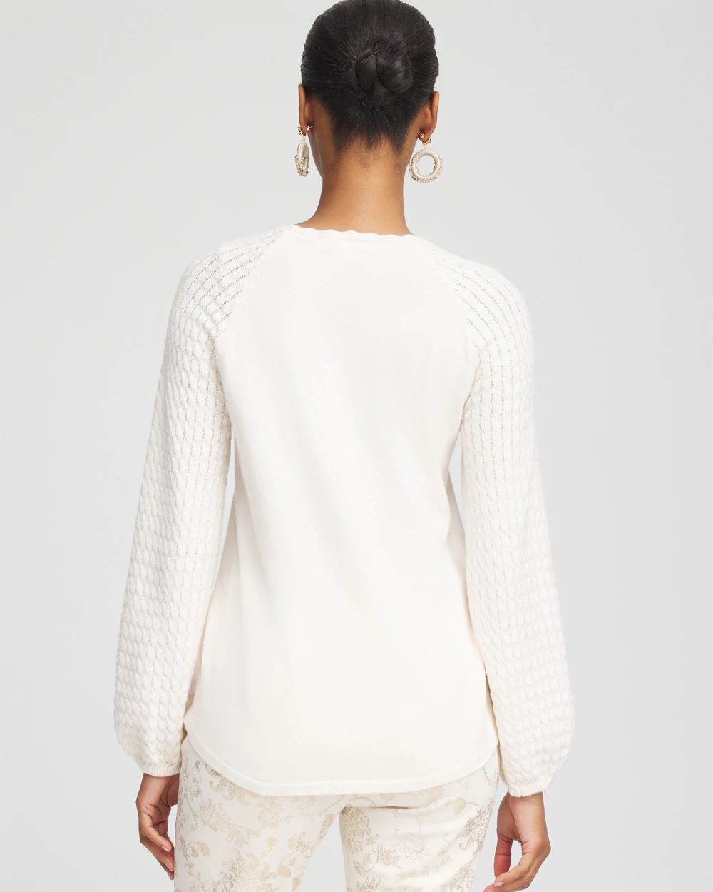 Raglan Sleeve Pullover Sweater