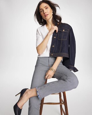 Cotton Slub V-Neck Tee click to view larger image.